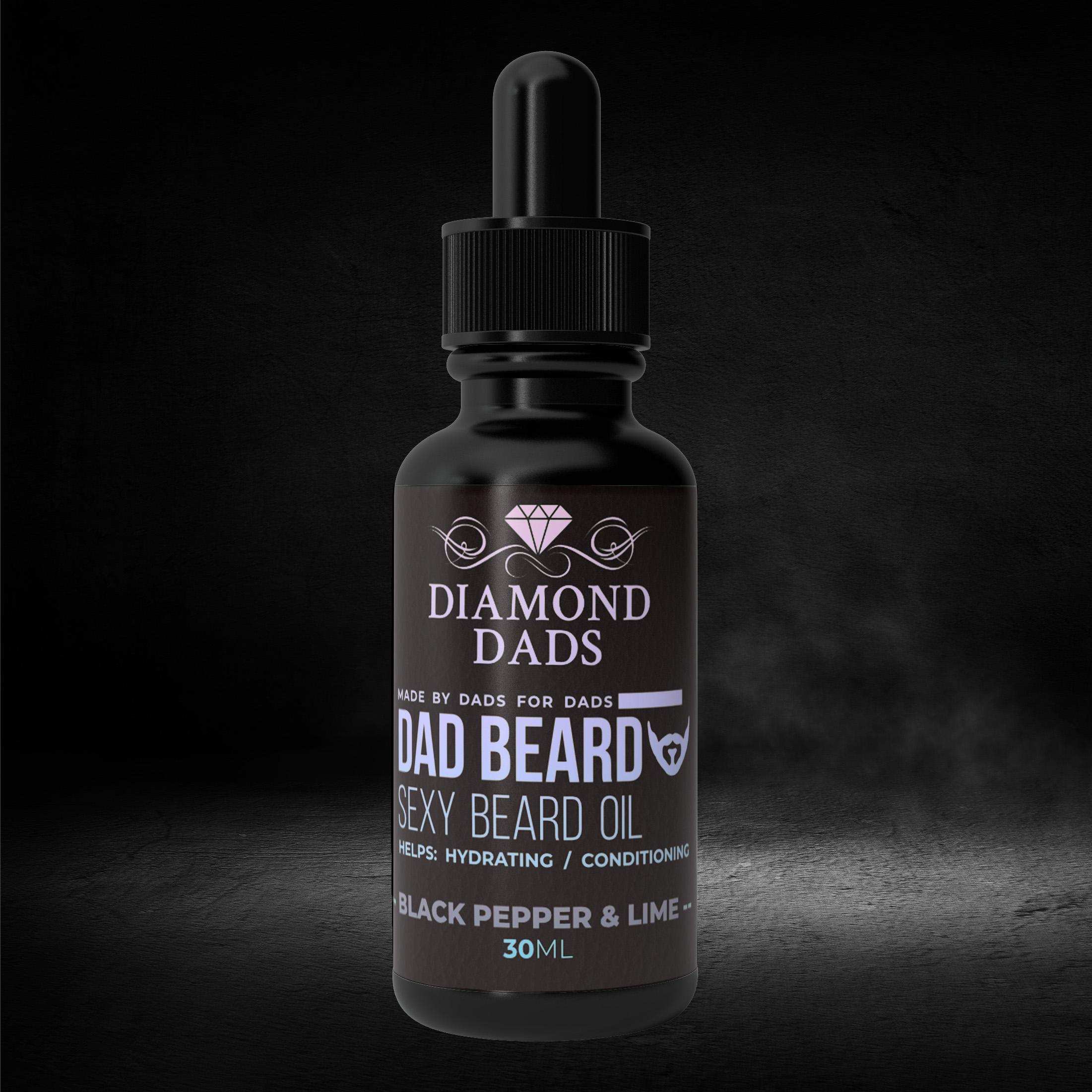 Black Pepper & Lime Beard Growth Oil Packaging Design